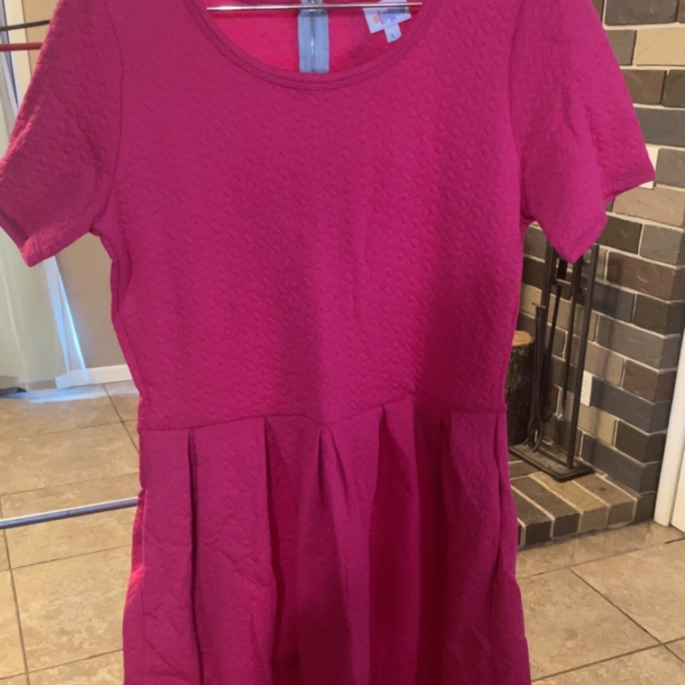 Large Pink Lularoe Amelia with pockets